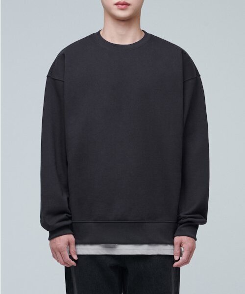 MUSINSA STANDARD（ムシンサスタンダード）の「レイヤードクルーネックTシャツ_通常丈 [ライトグレー]（Tシャツ/カットソー・メンズ・その他・SMALL/MEDIUM/LARGE/X-LARGE/X-SMALL）」の3枚目の写真