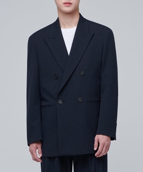 MUSINSA STANDARD(ムシンサスタンダード)の「特大ダブルバストブレザー【ネイビー】(テーラードジャケット・メンズ・その他・MEDIUM/LARGE/X-LARGE/XX-LARGE)」の1枚目の写真