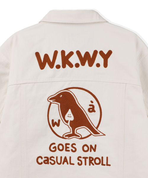 Wacky WiLLy(ワッキーウィリー)の「刺繍レタリングトラッカークリーム(デニムジャケット・レディース・その他・SMALL/MEDIUM/LARGE/X-LARGE)」の9枚目の写真