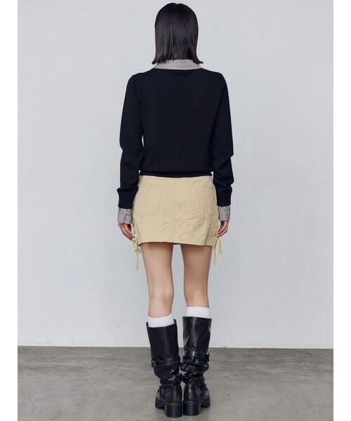 EMODA（エモダ）の「レイヤードシャツニット（ニット/セーター・レディース・ブラック/ベージュ/ネイビー・FREE）」の9枚目の写真