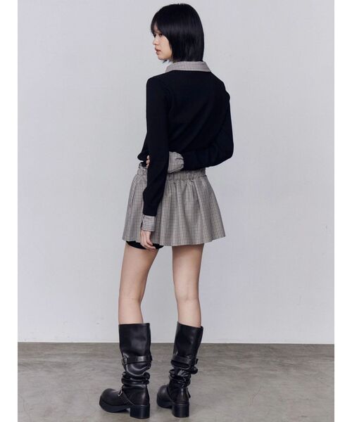 EMODA（エモダ）の「レイヤードシャツニット（ニット/セーター・レディース・ブラック/ベージュ/ネイビー・FREE）」の18枚目の写真