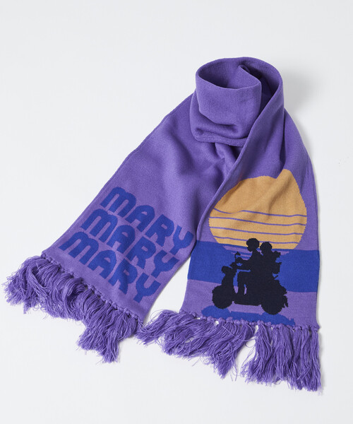 PUBLUX（パブリュクス）の「マリマリマリー×PUBLUX END CREDIT マフラー【限定展開】（マフラー・メンズ・パープル・ONE SIZE）」の2枚目の写真