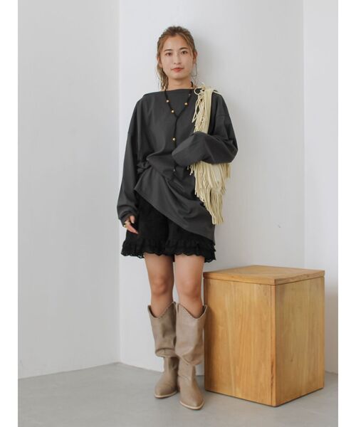 Ungrid（アングリッド）の「コットンレースパッチワークショートパンツ（その他パンツ・レディース・ブラック/オフホワイト・FREE）」の10枚目の写真