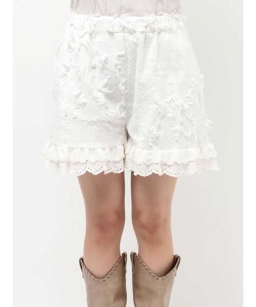 Ungrid（アングリッド）の「コットンレースパッチワークショートパンツ（その他パンツ・レディース・ブラック/オフホワイト・FREE）」の13枚目の写真