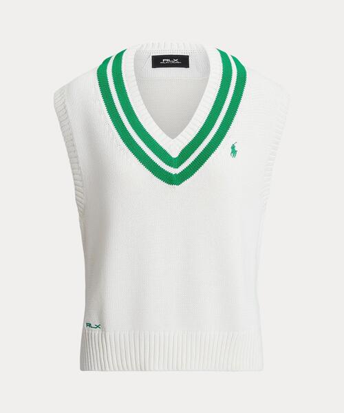 POLO GOLF（ポロ ゴルフ）の「コットンブレンド クリケット セーター ベスト（ベスト・レディース・ホワイト・XS/S/L/M）」の8枚目の写真