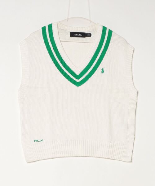 POLO GOLF（ポロ ゴルフ）の「コットンブレンド クリケット セーター ベスト（ベスト・レディース・ホワイト・XS/S/L/M）」の3枚目の写真