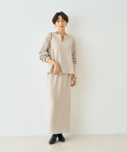 Rouge vif(ルージュヴィフ)の「【セットアップ対応】 ダブルエアープルオーバー(シャツ/ブラウス・レディース・ベージュ/チャコールグレー/グレー・フリー)」の18枚目の写真
