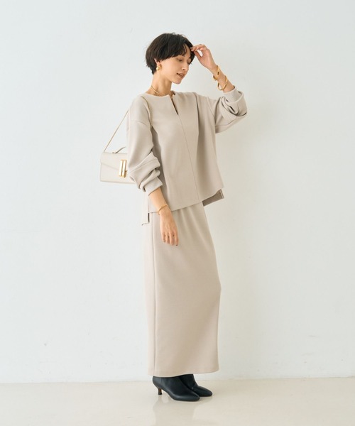 Rouge vif(ルージュヴィフ)の「【セットアップ対応】 ダブルエアープルオーバー(シャツ/ブラウス・レディース・ベージュ/チャコールグレー/グレー・フリー)」の19枚目の写真