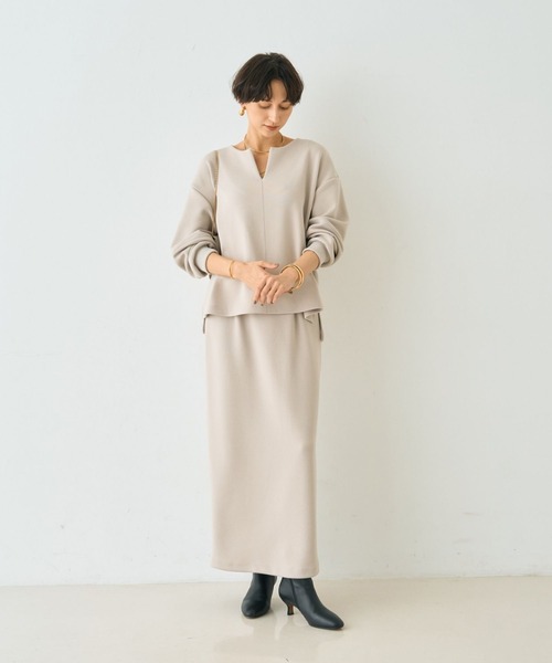 Rouge vif(ルージュヴィフ)の「【セットアップ対応】 ダブルエアープルオーバー(シャツ/ブラウス・レディース・ベージュ/チャコールグレー/グレー・フリー)」の20枚目の写真