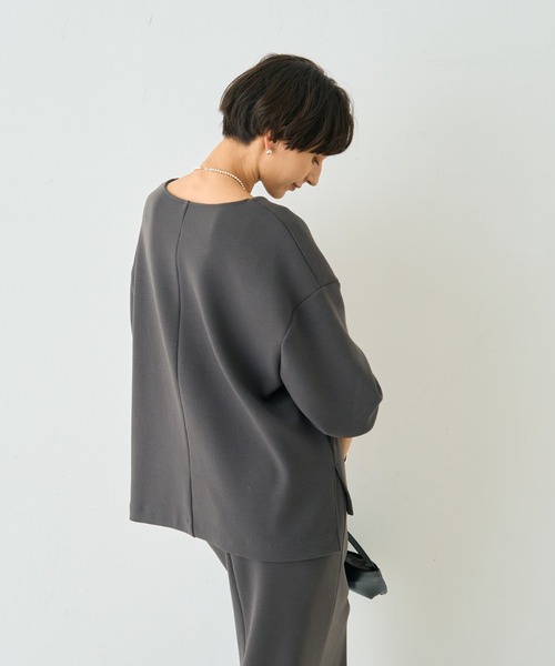 Rouge vif(ルージュヴィフ)の「【セットアップ対応】 ダブルエアープルオーバー(シャツ/ブラウス・レディース・ベージュ/チャコールグレー/グレー・フリー)」の16枚目の写真