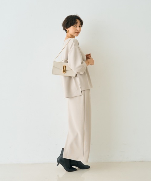 Rouge vif(ルージュヴィフ)の「【セットアップ対応】 ダブルエアープルオーバー(シャツ/ブラウス・レディース・ベージュ/チャコールグレー/グレー・フリー)」の22枚目の写真