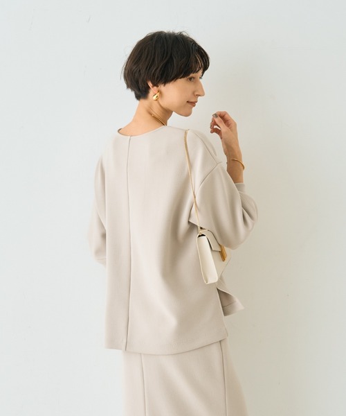Rouge vif(ルージュヴィフ)の「【セットアップ対応】 ダブルエアープルオーバー(シャツ/ブラウス・レディース・ベージュ/チャコールグレー/グレー・フリー)」の9枚目の写真