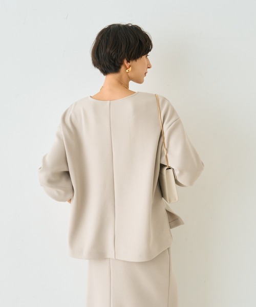 Rouge vif(ルージュヴィフ)の「【セットアップ対応】 ダブルエアープルオーバー(シャツ/ブラウス・レディース・ベージュ/チャコールグレー/グレー・フリー)」の10枚目の写真