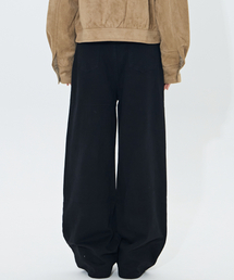 Fade Cotton wide pants (BLACK)
