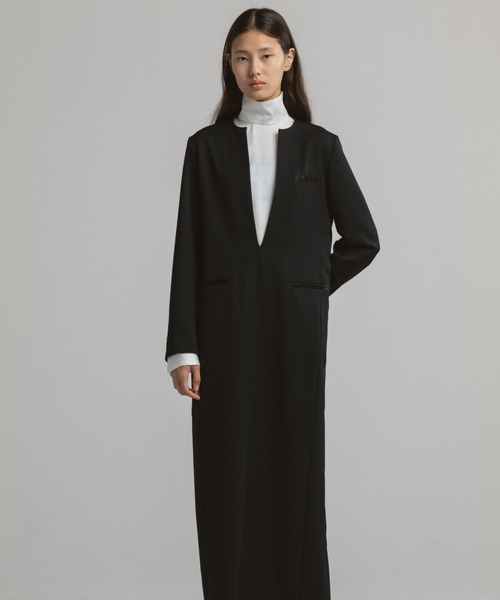 CINOH（チノ）の「BLACK FORMAL KEY NECK JACKET DRESS（ワンピース・レディース・ブラック・36/38）」の4枚目の写真