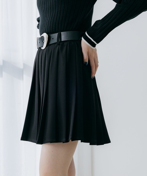 PAGEBOY（ページボーイ）の「イージケアプリーツショートパンツ（その他パンツ・レディース・ブラック/グレー・FREE）」の3枚目の写真