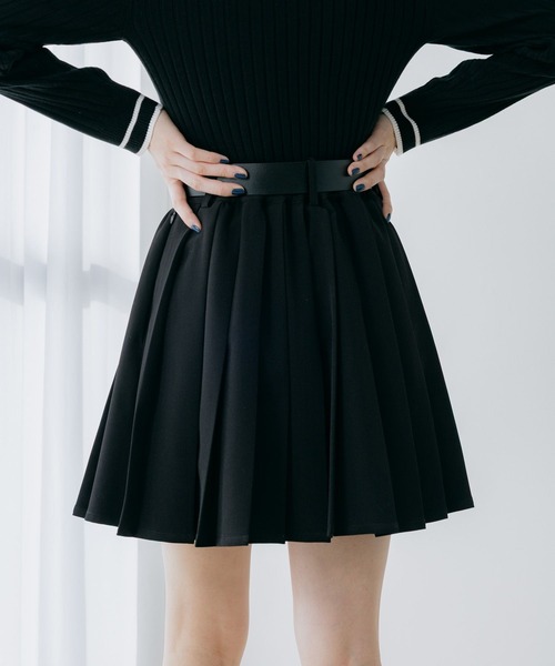 PAGEBOY（ページボーイ）の「イージケアプリーツショートパンツ（その他パンツ・レディース・ブラック/グレー・FREE）」の4枚目の写真