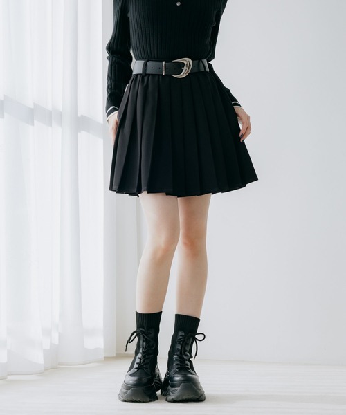 PAGEBOY（ページボーイ）の「イージケアプリーツショートパンツ（その他パンツ・レディース・ブラック/グレー・FREE）」の5枚目の写真