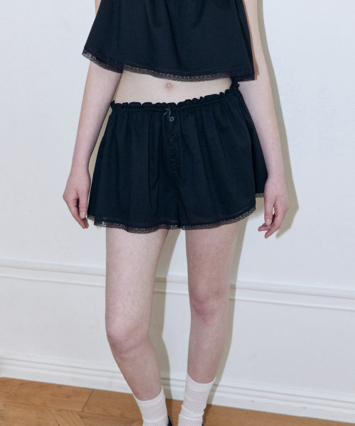 LADY VOLUME(レディーボリューム)の「レースフロウバンディングショーツ(ブラック)(その他パンツ・レディース・その他・SMALL/MEDIUM)」の1枚目の写真