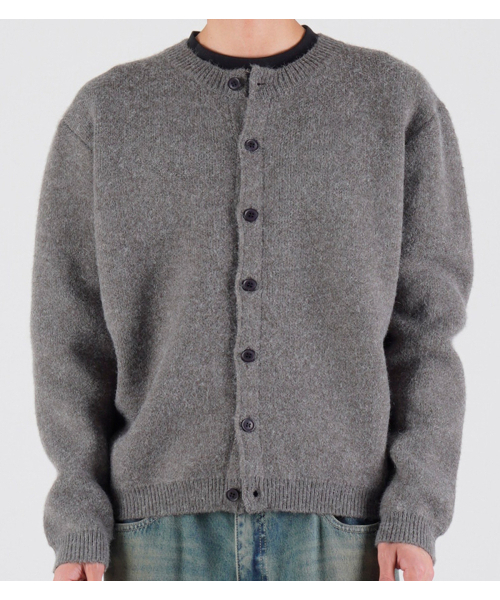 BUTTON SEOUL(ボタンソウル)の「ヘビー ニット ラウンド カーディガン (グレー)(カーディガン/ボレロ・メンズ・その他・MEDIUM/LARGE/X-LARGE)」の3枚目の写真