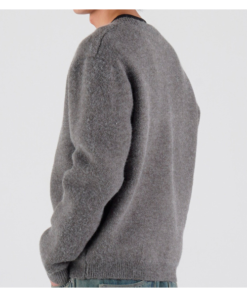BUTTON SEOUL(ボタンソウル)の「ヘビー ニット ラウンド カーディガン (グレー)(カーディガン/ボレロ・メンズ・その他・MEDIUM/LARGE/X-LARGE)」の7枚目の写真