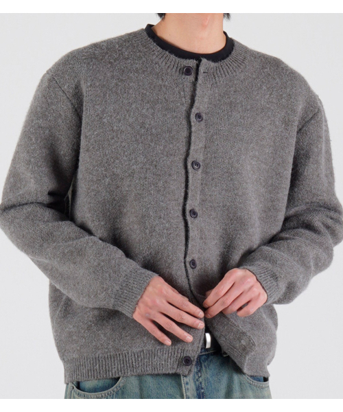 BUTTON SEOUL(ボタンソウル)の「ヘビー ニット ラウンド カーディガン (グレー)(カーディガン/ボレロ・メンズ・その他・MEDIUM/LARGE/X-LARGE)」の9枚目の写真
