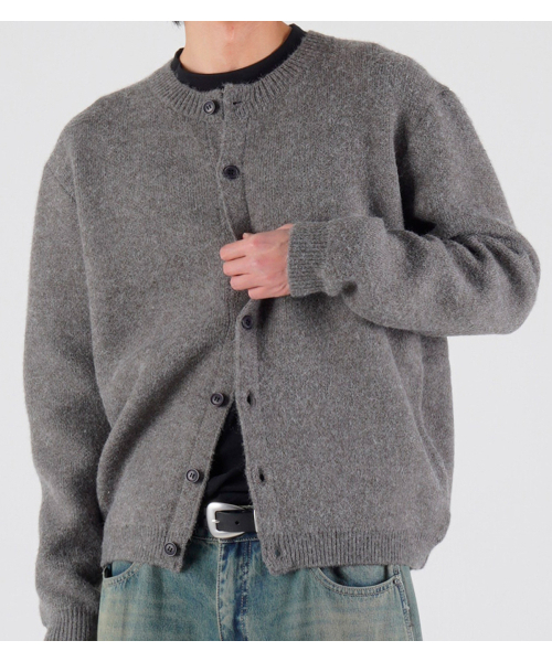 BUTTON SEOUL(ボタンソウル)の「ヘビー ニット ラウンド カーディガン (グレー)(カーディガン/ボレロ・メンズ・その他・MEDIUM/LARGE/X-LARGE)」の10枚目の写真