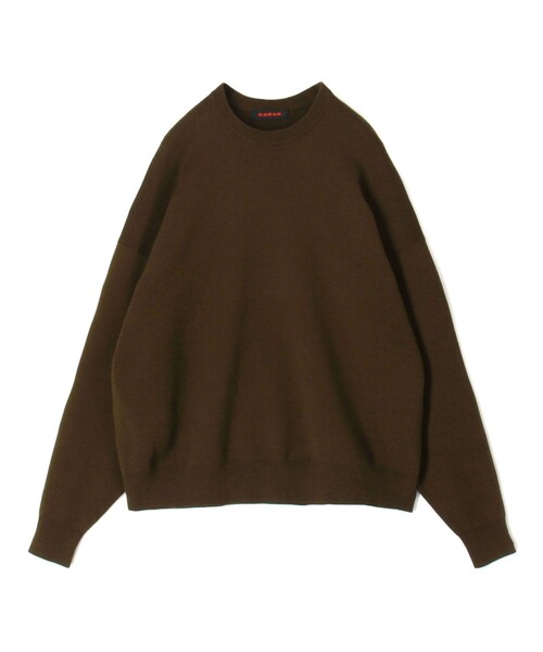 caban(キャバン)の「コットンカシミヤ クルーネックプルオーバー(ニット/セーター・メンズ・ボルドー/レッド/ライトグリーン/ダークオレンジ/ダークグリーン・S/M/L)」の2枚目の写真