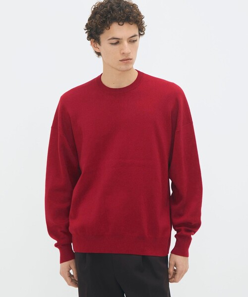 caban(キャバン)の「コットンカシミヤ クルーネックプルオーバー(ニット/セーター・メンズ・ボルドー/レッド/ライトグリーン/ダークオレンジ/ダークグリーン・S/M/L)」の12枚目の写真