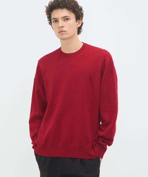 caban(キャバン)の「コットンカシミヤ クルーネックプルオーバー(ニット/セーター・メンズ・ボルドー/レッド/ライトグリーン/ダークオレンジ/ダークグリーン・S/M/L)」の13枚目の写真