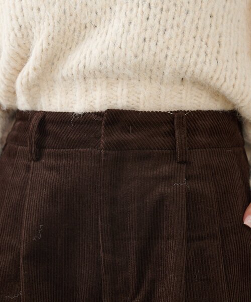 Kastane（カスタネ）の「*【2サイズ展開】コーデュロイハーフパンツ（その他パンツ・レディース・ブラック/ブラウン・1/2）」の16枚目の写真