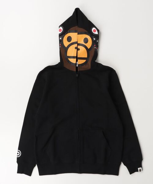 A BATHING APE(アベイシングエイプ)の「MILO SHARK ZIP HOODIE(パーカー・キッズ・グレー/ブラック・150/160)」の14枚目の写真