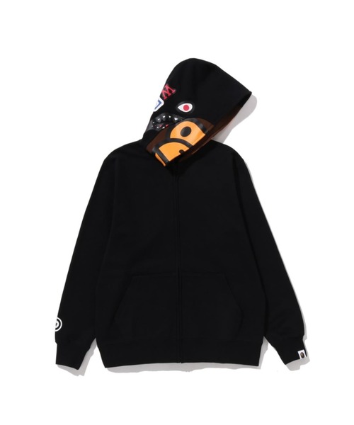 A BATHING APE(アベイシングエイプ)の「MILO SHARK ZIP HOODIE(パーカー・キッズ・グレー/ブラック・150/160)」の3枚目の写真
