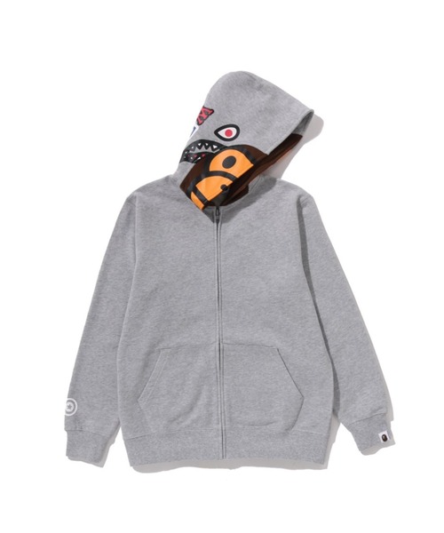 A BATHING APE(アベイシングエイプ)の「MILO SHARK ZIP HOODIE(パーカー・キッズ・グレー/ブラック・150/160)」の4枚目の写真