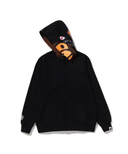 A BATHING APE(アベイシングエイプ)の「MILO SHARK ZIP HOODIE(パーカー・キッズ・グレー/ブラック・150/160)」の5枚目の写真