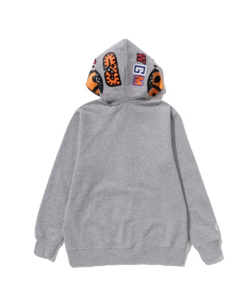 A BATHING APE(アベイシングエイプ)の「MILO SHARK ZIP HOODIE(パーカー・キッズ・グレー/ブラック・150/160)」の8枚目の写真