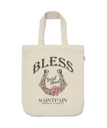 SAINTPAIN（セイントペイン）の「SPフラワーホースシュエコバッグ-アイボリー（エコバッグ/サブバッグ）」