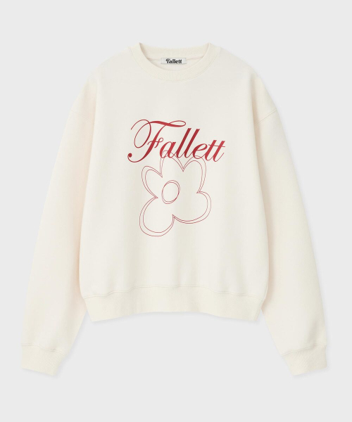 Fallett(ファレット)の「フラワードローイングスウェットアイボリー(スウェット・レディース・その他・SMALL/MEDIUM)」の1枚目の写真