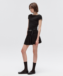 CITYBREEZE（シティブリーズ）の「シャーリングホルターネックミニワンピース_BLACK（ワンピース）」