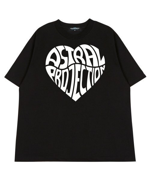 ASTRAL PROJECTION(アストラルプロジェクション)の「ビッグハートロゴラウンドネック 40番手二重織綿半袖Tシャツ_ブラック(Tシャツ/カットソー・レディース・その他・MEDIUM/LARGE)」の2枚目の写真