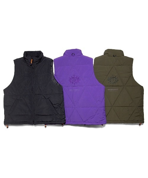 HAIGHT（ヘイト）の「ヘイト [HAIGHT] × グラインドロッジ [GRINDLODGE] - ベスト [DELTA QUILT VEST ft.GRINDLODGE HTGL-252001]（ダウンベスト・メンズ・パープル/ブラック・LARGE/MEDIUM/X-LARGE）」の15枚目の写真