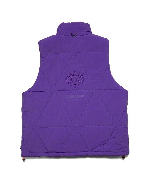 HAIGHT（ヘイト）の「ヘイト [HAIGHT] × グラインドロッジ [GRINDLODGE] - ベスト [DELTA QUILT VEST ft.GRINDLODGE HTGL-252001]（ダウンベスト・メンズ・パープル/ブラック・LARGE/MEDIUM/X-LARGE）」の20枚目の写真