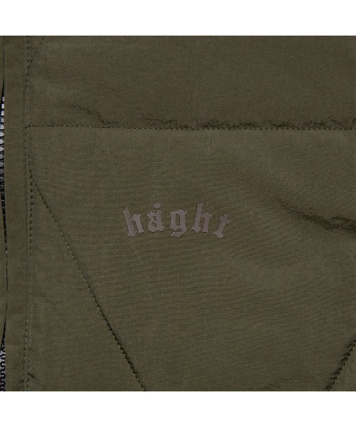 HAIGHT（ヘイト）の「ヘイト [HAIGHT] × グラインドロッジ [GRINDLODGE] - ベスト [DELTA QUILT VEST ft.GRINDLODGE HTGL-252001]（ダウンベスト・メンズ・パープル/ブラック・LARGE/MEDIUM/X-LARGE）」の4枚目の写真