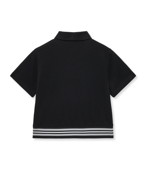 YALE(イェール)の「ウーマンズクロップバンディングポロシャツ_ブラック(ポロシャツ・レディース・その他・SMALL/MEDIUM)」の4枚目の写真