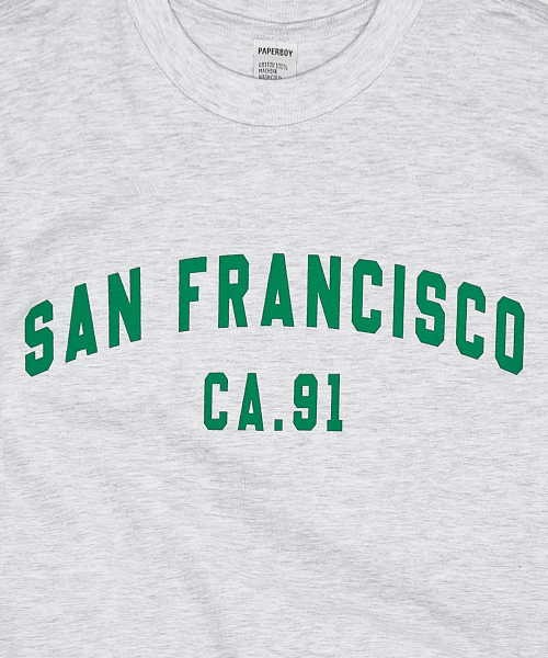 PAPERBOY(ペーパーボーイ)の「サンフランシスコ91 半袖Tシャツ-ホワイトメランジ(Tシャツ/カットソー・レディース・その他・SMALL/MEDIUM/LARGE/X-LARGE)」の9枚目の写真