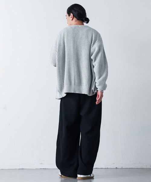 MDR(エムディアール)の「裏起毛サイドタックワイドパンツ【セットアップ対応】(スウェットパンツ・メンズ・ブラック/杢グレー・L/M)」の7枚目の写真