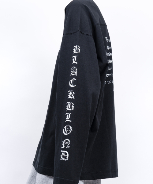 BLACK BLOND(ブラック ブロンド)の「ビビディ クラッシュドフェイス 長袖Tシャツ (ブラック)(Tシャツ/カットソー・レディース・その他・SMALL/MEDIUM/LARGE/X-LARGE/XX-LARGE)」の5枚目の写真