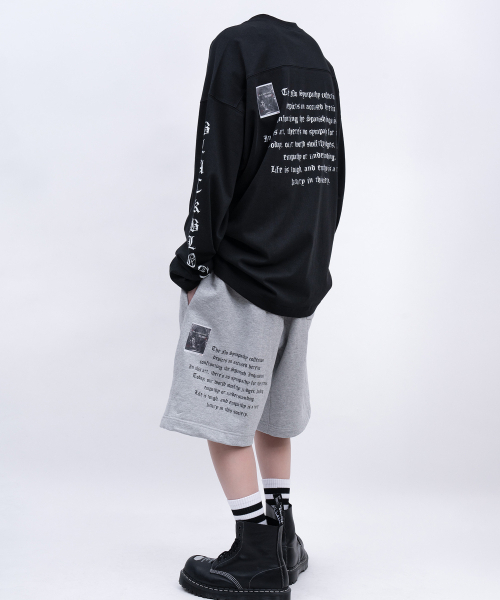 BLACK BLOND(ブラック ブロンド)の「ビビディ クラッシュドフェイス 長袖Tシャツ (ブラック)(Tシャツ/カットソー・レディース・その他・SMALL/MEDIUM/LARGE/X-LARGE/XX-LARGE)」の8枚目の写真