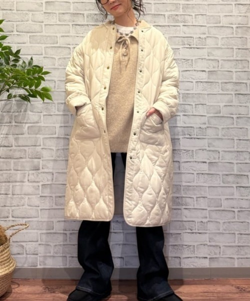 セール】【HONEYSUCKLE ROSE】キルティングロングコート (ロング丈