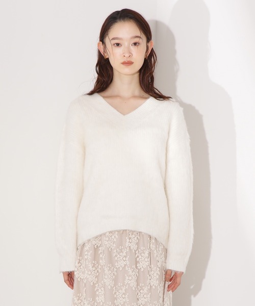 L 美品 24AW H BEAUTY&YOUTH ソリッドウール 9G Vネック green label relaxing（グリーンレーベルリラクシング）の「D ウール V